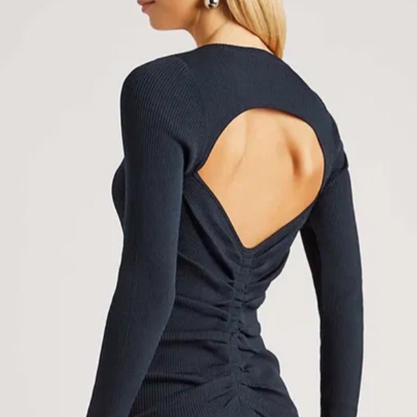 Remain Birger Christensen Serena Ribbed Cutout Top